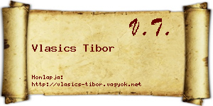 Vlasics Tibor névjegykártya